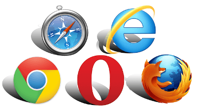 5 navegadores web principales diferentes